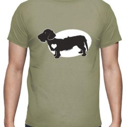 Camiseta perro salchicha gris