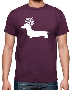 Camiseta perro salchicha Rey