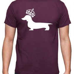 Camiseta perro salchicha Rey