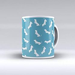 Taza perro salchicha azul