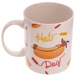 Taza con diseño de perrito salchicha