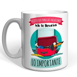 Taza blanca con logo teckels