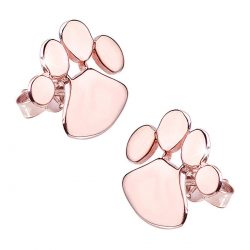 Pendientes hullas de cachorro de perro salchicha rosas